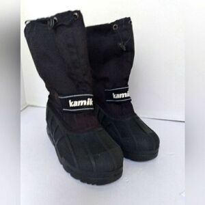 Kamik Black Winter Snow Boots Waterproof Insulated Outdoor Cold Weather Footwear
